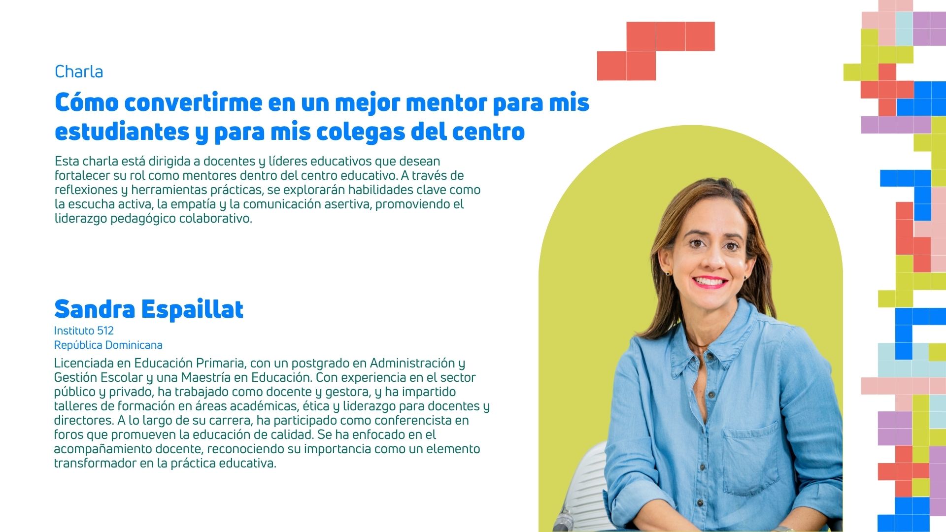 Cómo convertirme en un mejor mentor para mis estudiantes y para mis colegas del centro - congreso virtual